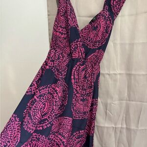 Attention Asymmetrical Dress in Pink and Blue